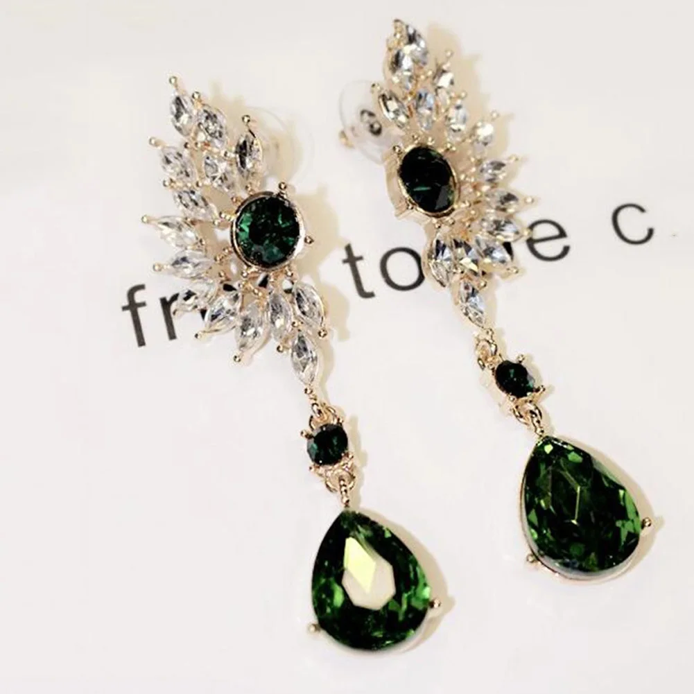 

Women Handmade Flash Pendant Earrings Big Bird Wing Colorful Long Earring New For Females