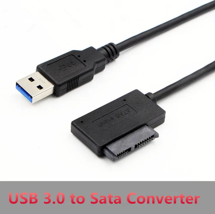 USB3.0 Slim SATA TO USB adapter Converter for laptop's DVD optical drive 7+6 pin