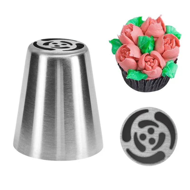 

VOGVIGO Stainless Steel Piping Icing Piping Nozzle Dessert Decorator Russian Nozzle Flower Fondant Pastry Tip Baking Tool