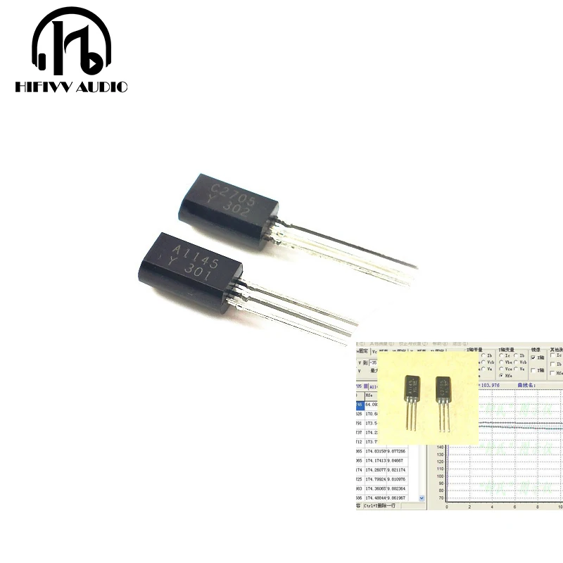 

Hifivv audio 2SC2705-2SA1145 Original PNP c2705 a1145 TO-92 Triode IC chip Fine matching HIFI audio amplifier