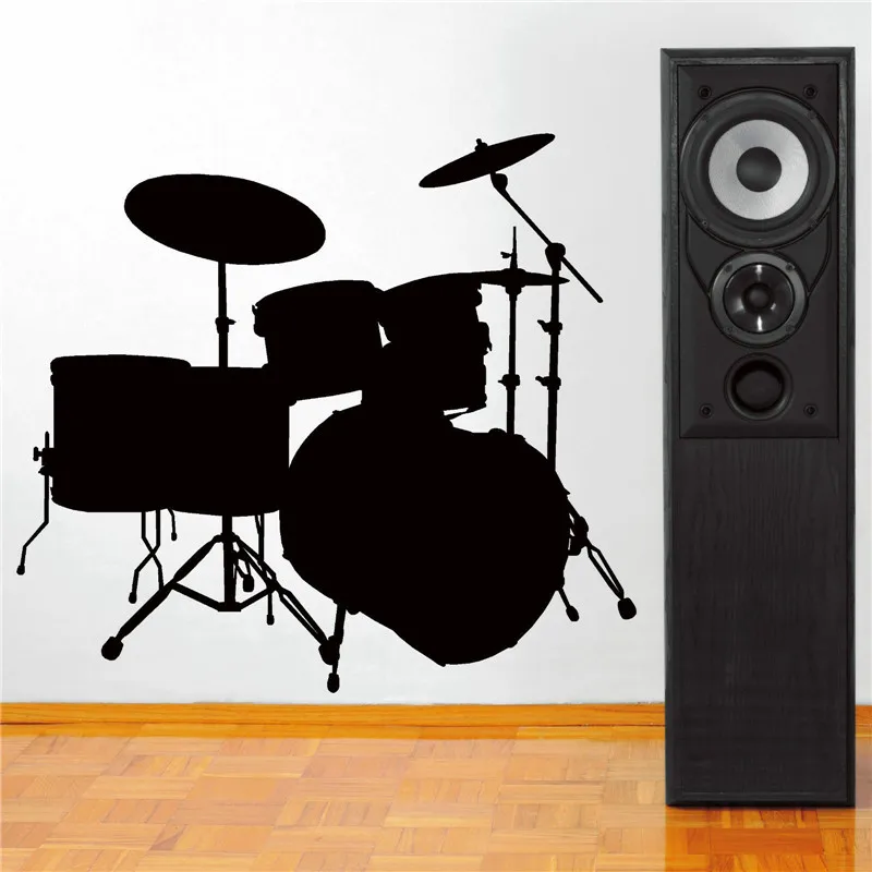 G389 DRUM KIT PERCUSSION MUSICAL INSTRUMENT SET Vinyl wall art sticker