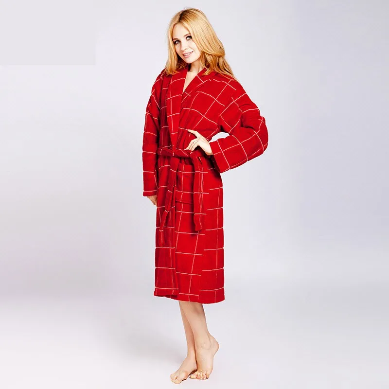 Women\'s Mid-Calf Cotton Sleep Lounge Robes RBS-D RB17 4