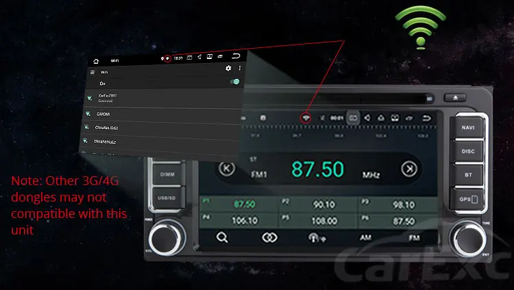 Perfect CarExc Android 9.0 OS Octa Core For Toyota Old Prado RAV4 Radio 2 Din Universal Car DVD Player With GPS Navigation 100mm*200mm 17