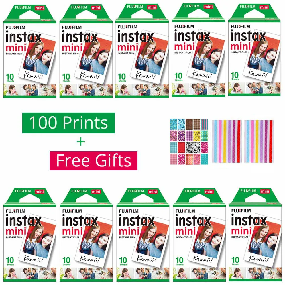 Фотобумага Fujifilm Instax Mini белая для мгновенной печати 10 100 листов|Фотоплёнка| |