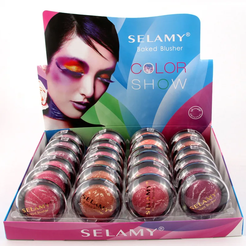 

24pcs/lot MR Balm Makeup Cheek Blush Powder 4 Colors blusher Glow Kit Blush Powder pressed powder Foundation Face Makeup Blusher