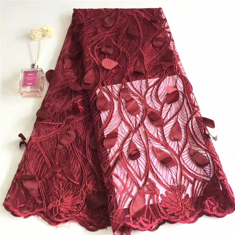 

African Lace Fabric 2019 Embroidered lace Nigerian Laces Fabric High Quality French Tulle Lace Fabric For Women Dress rf-1970