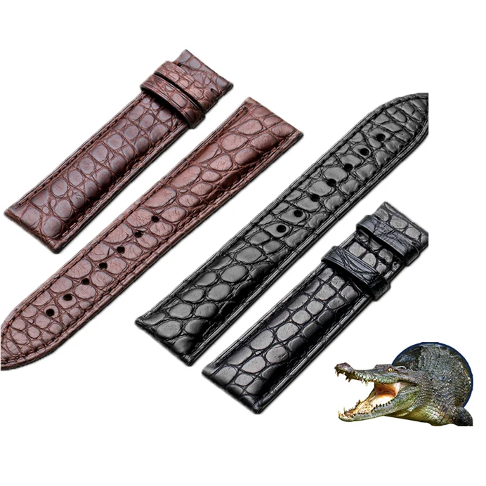 Real Alligator Watch Strap Genuine Leather Watch Bands For Men Women