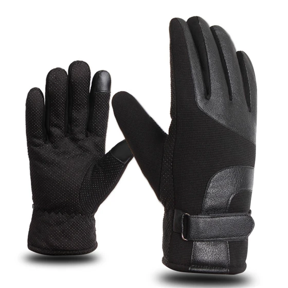 WEST BIKING зимние ветрозащитные велосипедные перчатки для спорта на открытом воздухе с сенсорным экраном тепловые теплые перчатки для езды на велосипеде - Цвет: Black