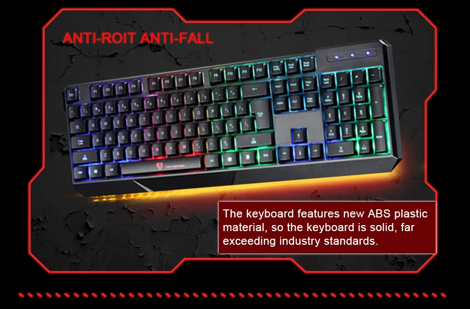 MotoSpeed K70 7-Цвет ful Подсветка компьютер Teclado USB 104 ключи Gaming Keyboard мембраны keybs Черный отправить с коробкой