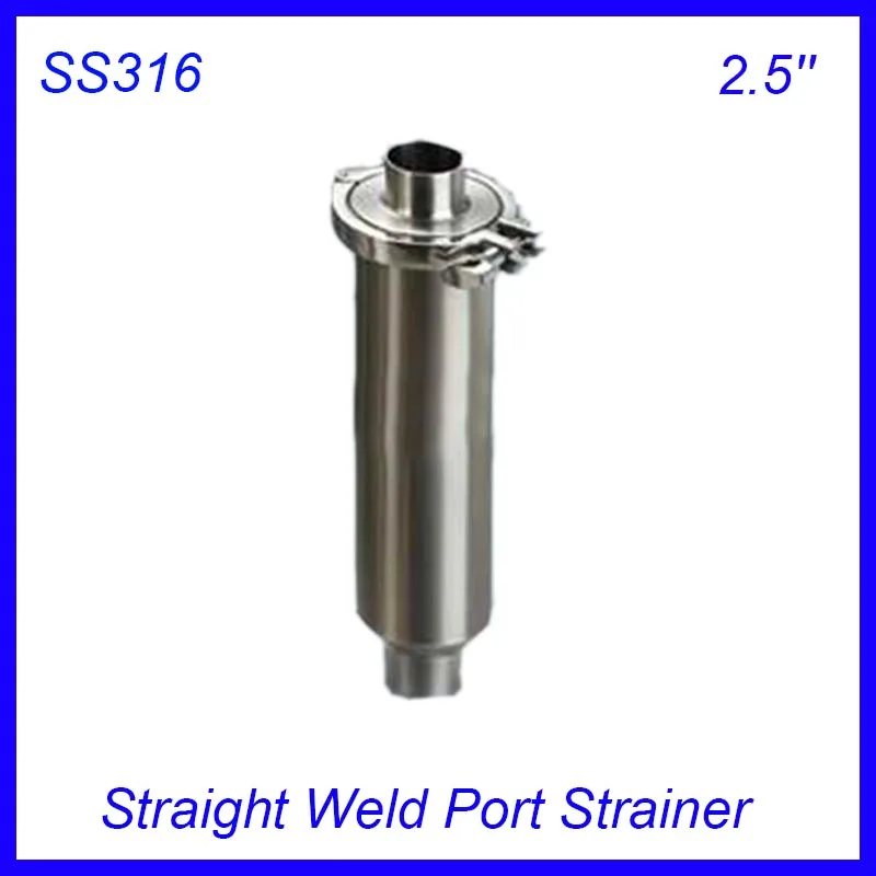 

2.5'' hygienic Stainless Steel SS316 Inline straight Strainer Filter f Beer/ dairy/ pharmaceutical/beverag /chemical industry