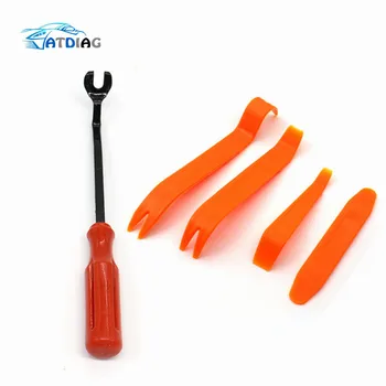 4pcs Remover Removal Puller Pry Tool Car Door Panel Trim Upholstery Retaining Clip Plier Tool Hand Tool Set
