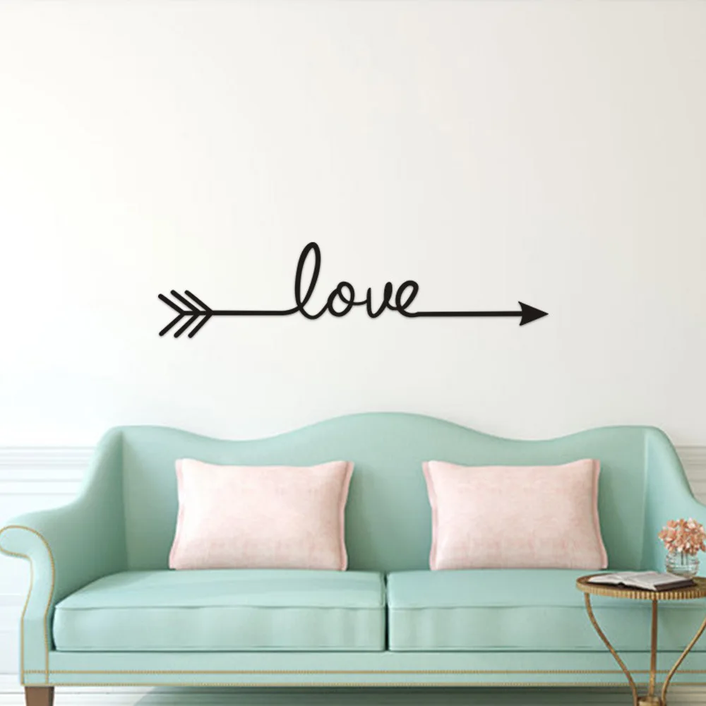 

Multi-color Love Arrow Wall Stickers Living Room Sofa Background Decor Bedroom Fine Carved Wall Decals Home Decoration Art Mural