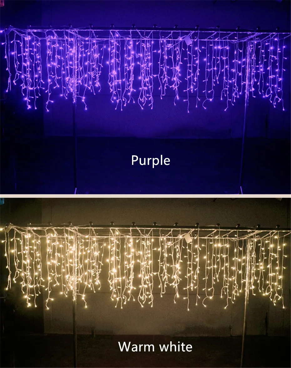Icicle String Lights Garden Xmas Party Decorative Lights