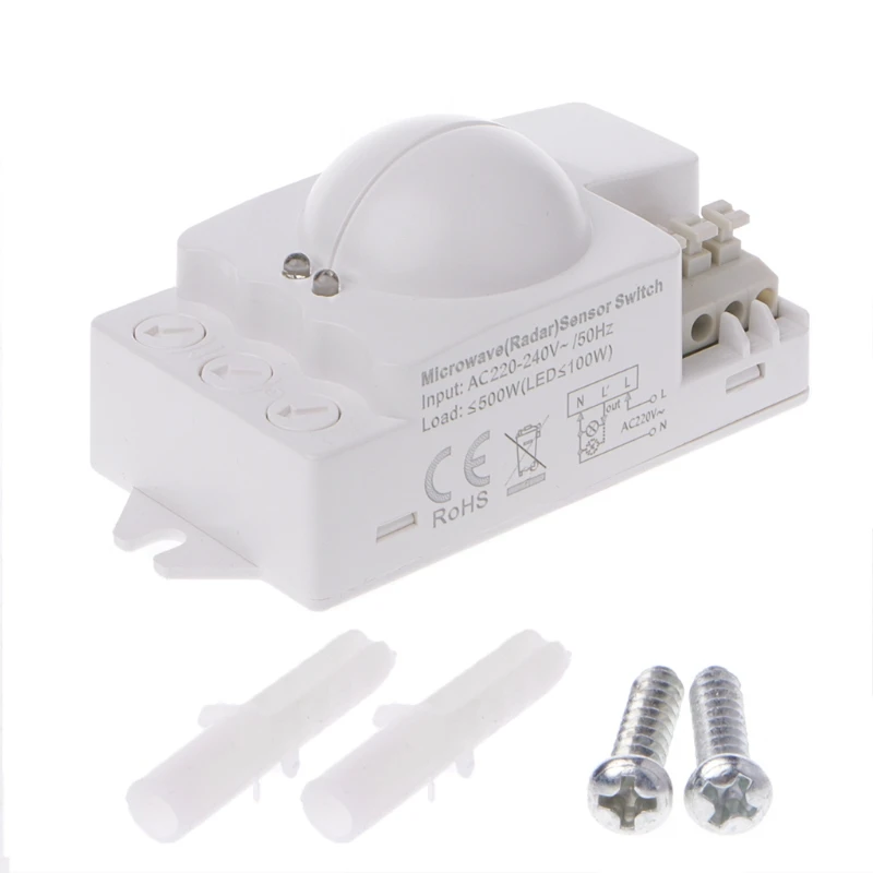 

AC220-240V Microwave Radar Sensor Switch for Panel Ceiling Light Entrance Stairs