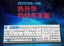 keycool 108 dyesub winter full size PCB mount mechanical keyboard white frame cherry mx switches PBT gaming keyboard