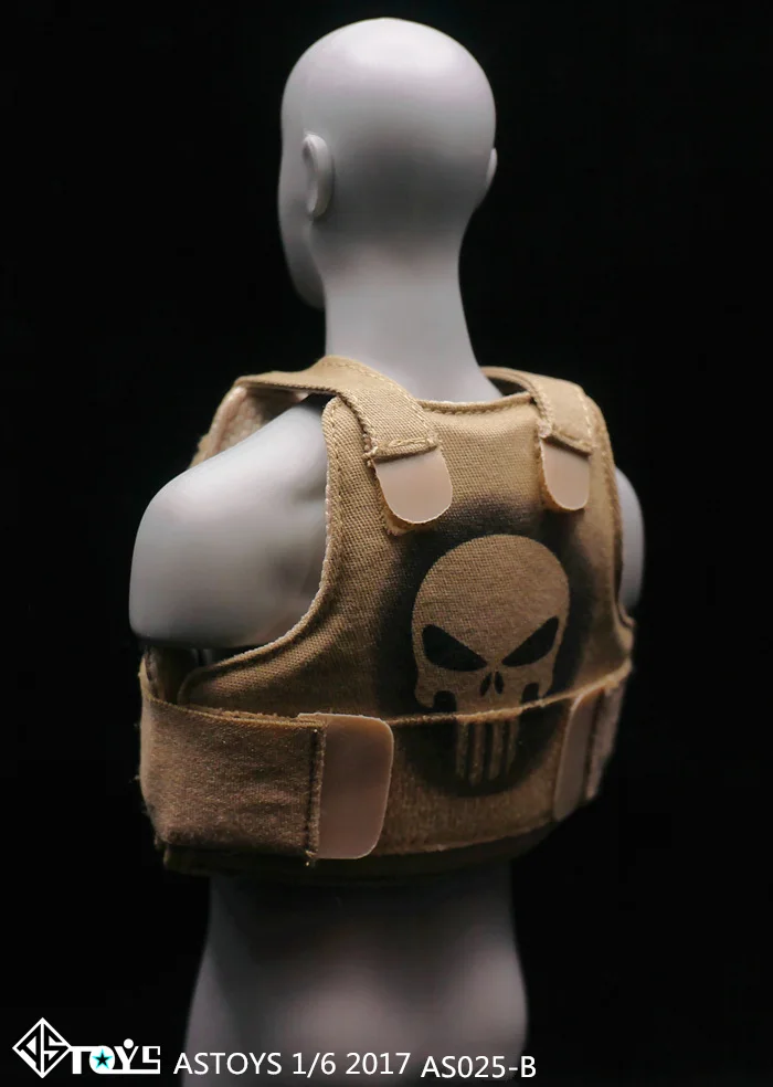 ASTOYS AS025 1//6 Punisher Skull Tactical Vest For Hot Toys Phicen 12in Figure