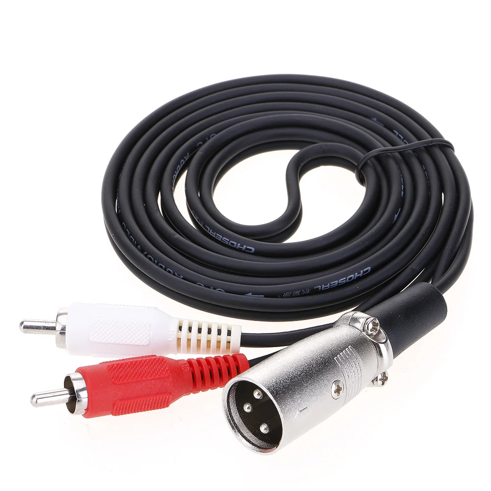 3 контактный XLR папа 2 RCA стерео видео кабель Y сплиттер патч Новый|male male|male to malemale xlr