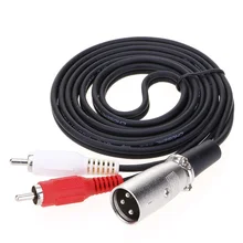 3 контактный XLR папа 2 RCA стерео видео кабель Y сплиттер патч