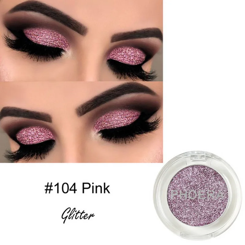 PHOERA Shimmer Eye Shadow блестящие тени для макияжа пигмент с блестками бриллиантовые сияющие глаза водонепроницаемые долговечные натуральные 8 цветов