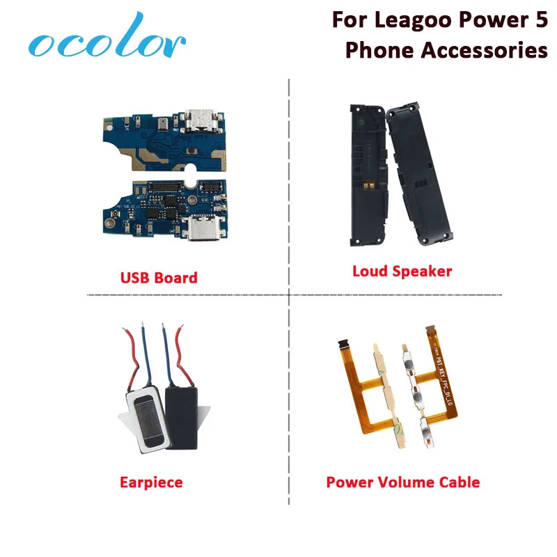 Ocolor для Leagoo Power 5 USB плата наушник громкий динамик кнопка включения и выключения