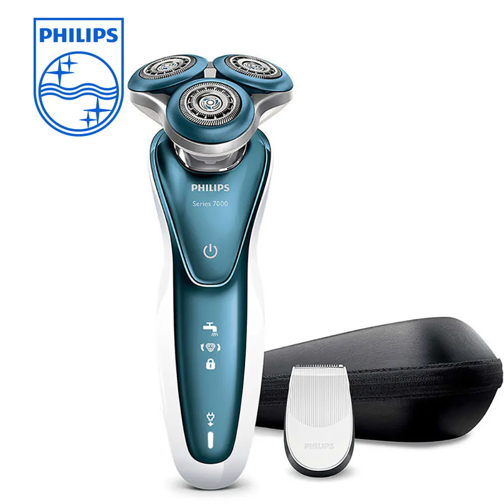 Профессиональный Электробритва Philips S7370 с мягкими прецизионными лезвиями SmartClick прецизионный триммер для влажной и сухой кожи для мужчин - Цвет: S7370