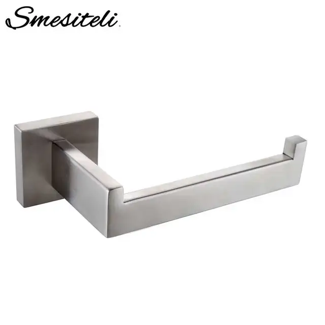 Whosale And Promotions Retail Luxury 304 Stainless Steel Brushed Nickel Finished Toilet Paper Holder Roll Quadrate