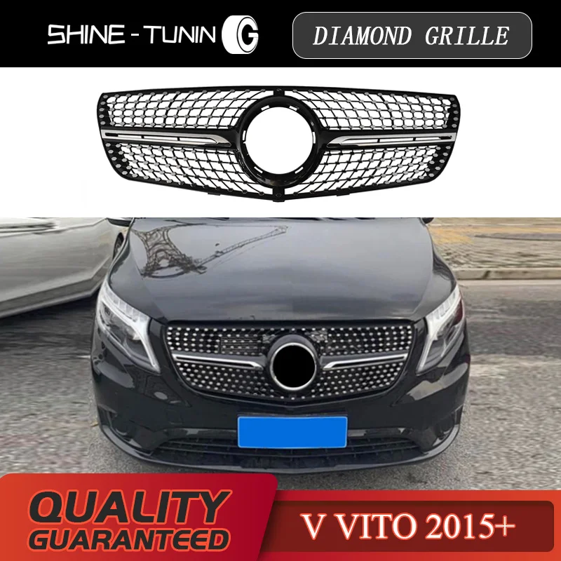 Передняя решетка для v класса w447 VITO Алмазная V250 V260 пластиковая 2015 + | Автомобили и