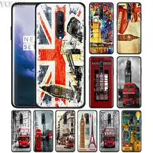 london style bus england telephone Phone Case for Oneplus 7 7Pro 6 6T Oneplus 7 Pro 6T Black Silicone Soft Case Cover