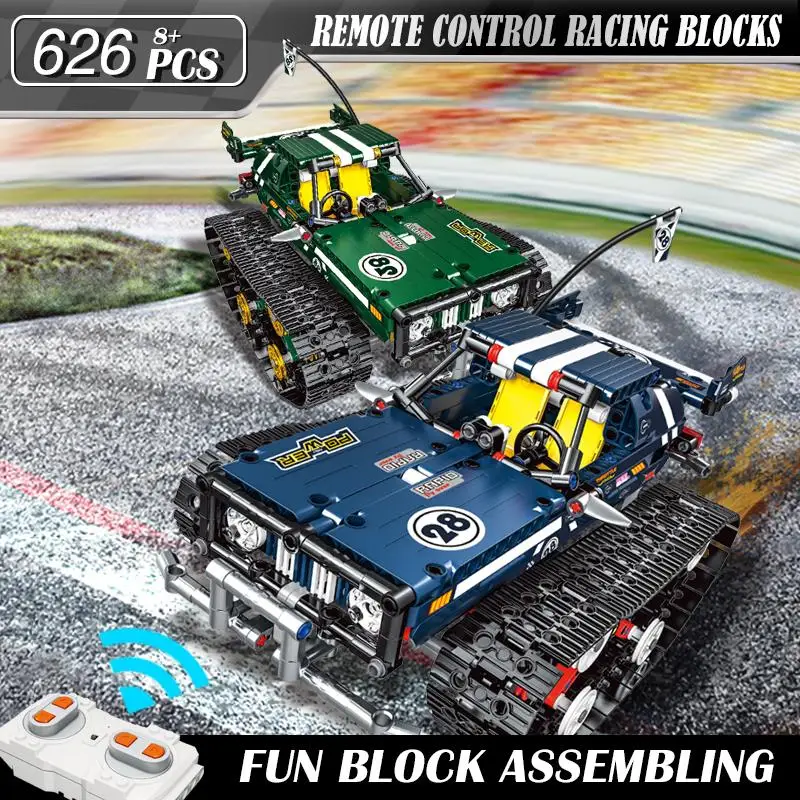 

Remote Control Building Block Model sports car SUV DIY bricks Model kid gift Technic RC TRACKED RACER Electric Motor Function