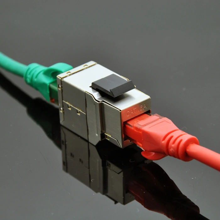 10G 500 МГц Cat.6A RJ45 встроенный переходник женский экранированный адаптер для пустой