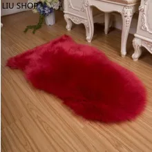 Искусственная кожа Пушистый Ковер длинный искусственный овечий мех коврик подушка для стула, дивана покрытие Коврик площадь гостиной спальни ковер домашний декоративный коврик