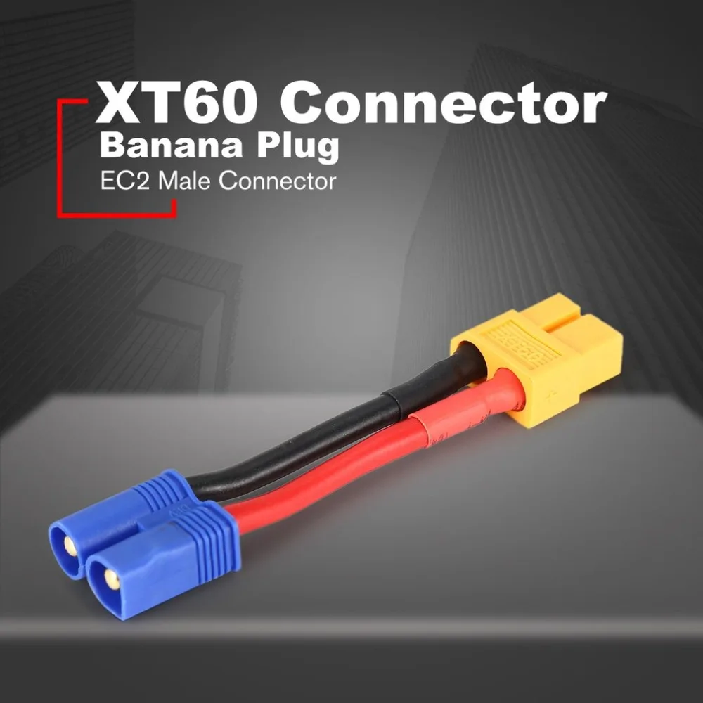 

Female XT60 Plug to Male EC3 Connector Wire Adapter Cable Converter Remote Control for RC Lipo Battery Accessories