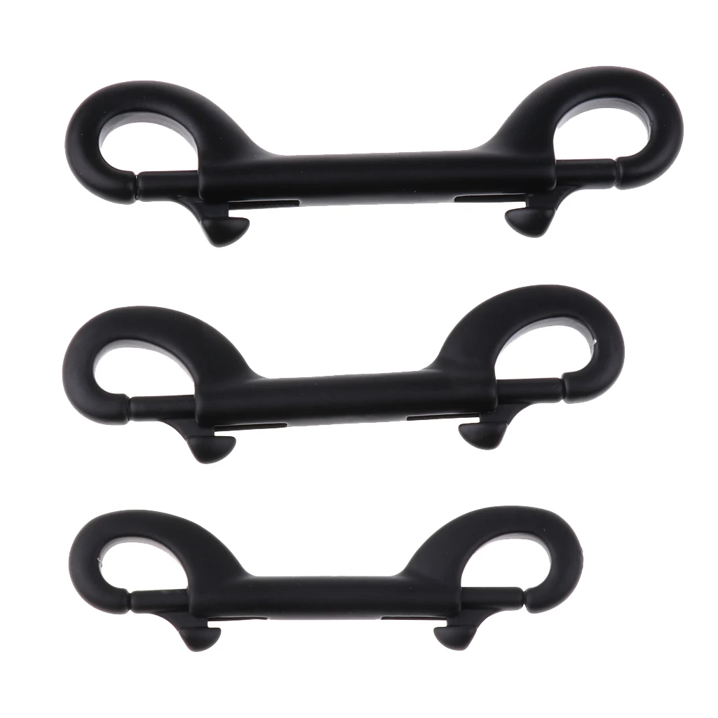 1 Pcs Heavy Duty Double End Bolt Snaps 316 Stainless Steel Hook for Scuba Diving Diver Black 90mm/100mm/115mm Fishing 