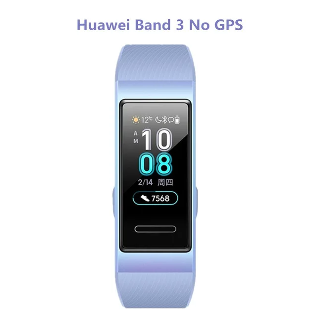 huawei Band 3 Pro gps Amoled 0,95 'Полноцветный Сенсорный Водонепроницаемый металлический браслет с датчиком сердечного ритма - Цвет: Band 3 aurora blue