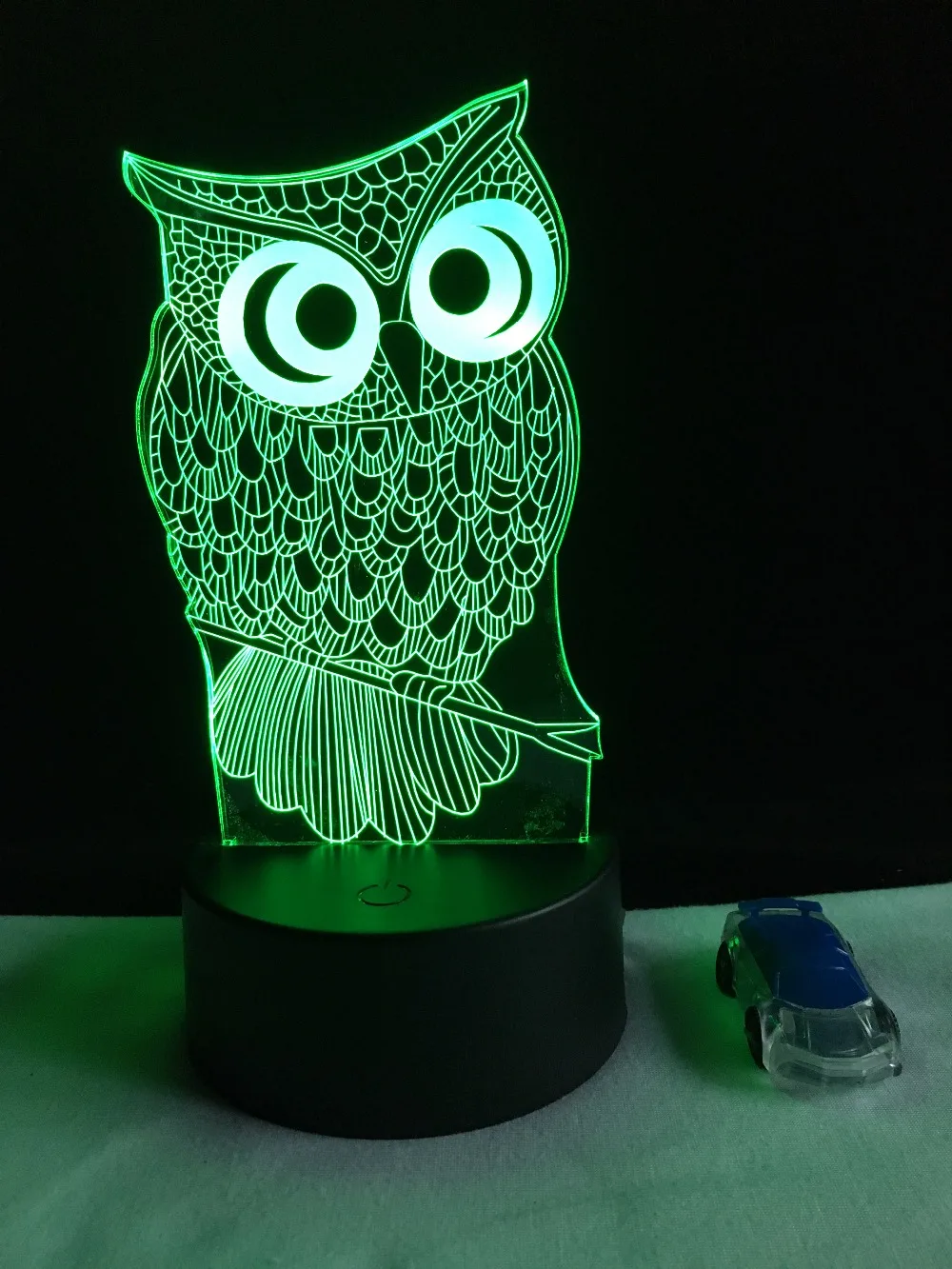 Романтический акриловый 3D ночник с изображением совы с питанием от USB, 7 цветов, светодиодный светильник для детской спальни, праздничное Рождественское украшение