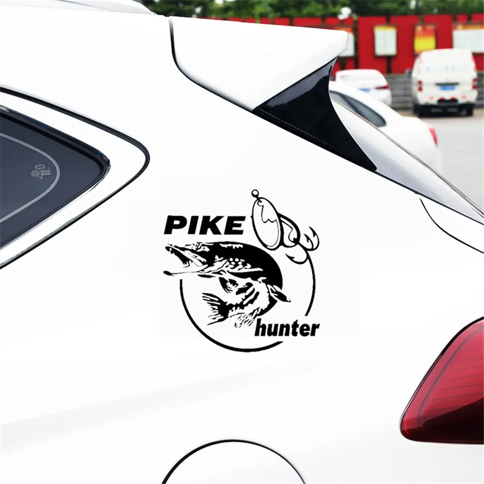 Cunymagos 13.3cm14cm Pike Hunter Fish Animal Car Sticker Vinyl Decal Decor (4)
