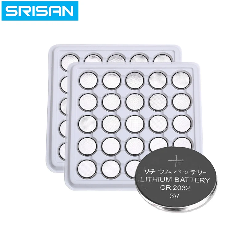 

50pcs 3V CR2032 Lithium Button Cell Battery BR2032 DL2032 ECR2032 CR2032 5004LC KCR2032 EE6227 Coin Cell Batteries For Watch