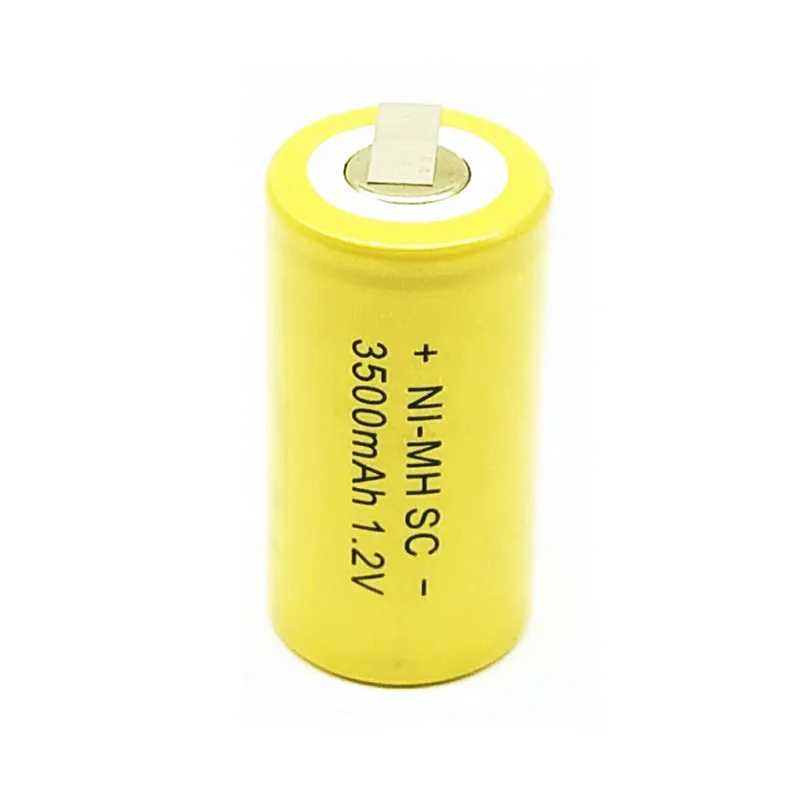 Kaufen 10 12 15 22PCS Ni Mh SC 1,2 V akku 3500mah SC Sub C Ni Mh zelle mit schweißen tabs für elektrische bohrer schraubendreher