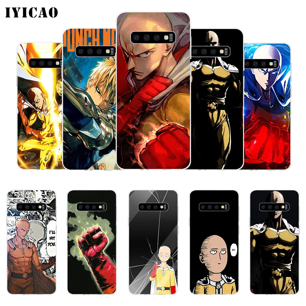 

IYICAO One Punch Man Saitama Soft Silicone Phone Case for Samsung Galaxy S10e S10 S9 S8 Plus S7 Edge TPU Cover