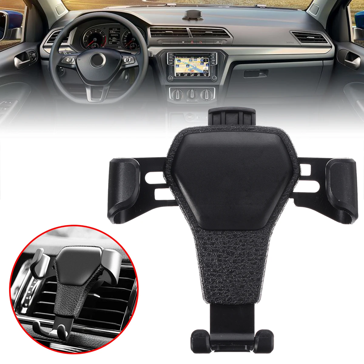 

Mayitr 1pc Car Air Vent Gravity Linkage design Phone Holder Mount Cradle Stand Universasl For Phone GPS