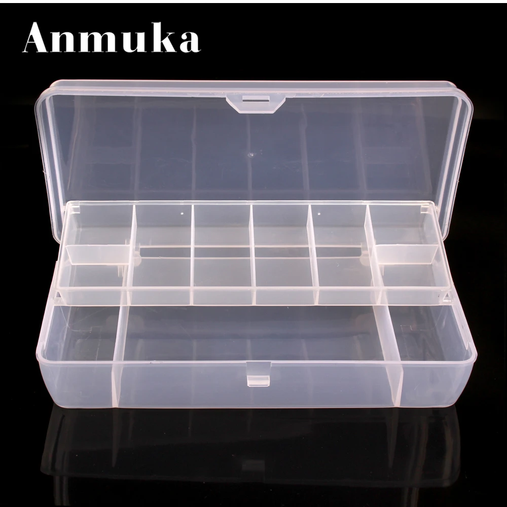 Anmuka Clear Plastic Box Fishing 21*11*4cm Fishing Lure Tackle Box