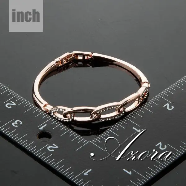 AZORA Rose Gold Color Stellux Austrian Crystals Bracelets Bangles TB0039