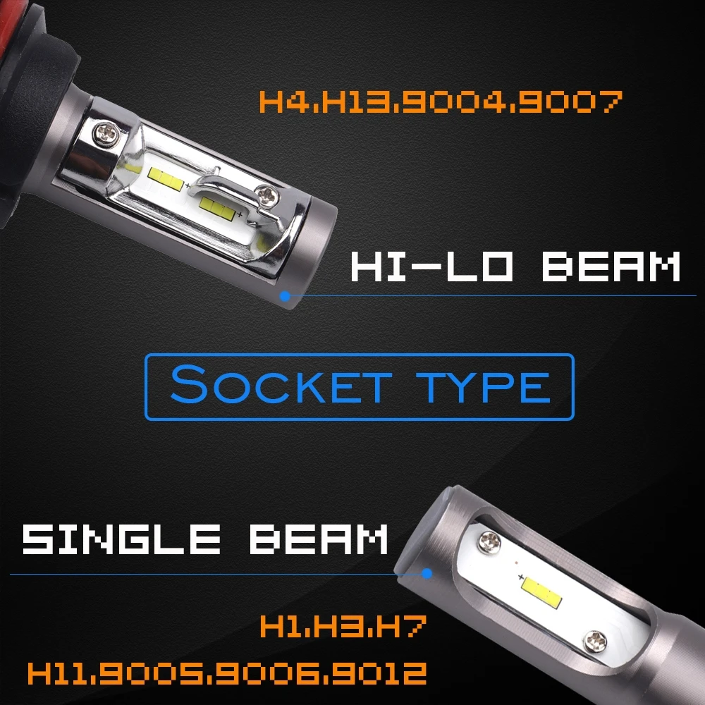 H7 Led H4 H11 H1 H3 9005 9006 Car LED Headlight Auto fog Lamp 50W 8000LM Automobile Bulb Chips CSP 6500K Car lighting Light 1Set H7 Led H4 H11 H1 H3 9005 9006 Car LED Headlight Auto fog Lamp 50W 8000LM Automobile Bulb Chips CSP 6500K Car lighting Light 1Set