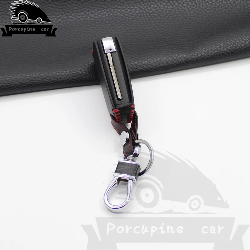 Натуральная кожаная сумка-Футляр для ключей ключ автомобильные аксессуары крышка для Volkswagen Golf 7 MK7 Skoda Octavia A7 ключ защиты авто-Стайлинг