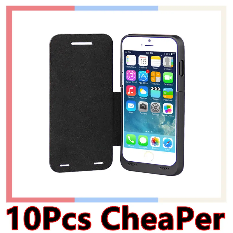 High capacity 3000mAH cell phone cases Flip Cover Power bank Battery Charger Case Battery case for