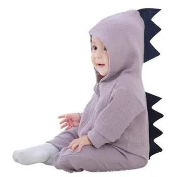 

Autumn Winter Baby Newborn Infant Cotton Outerwear Cartoon Dinosaur Style Hooded Long Sleeve Jumpsuits Y13