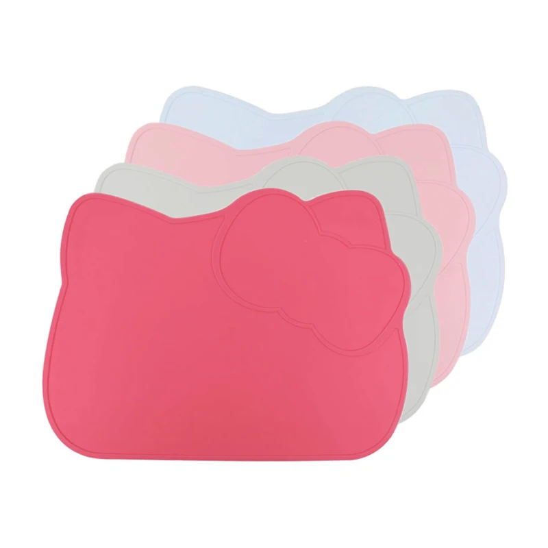 Baby Kid Silicon Plate Sucker Slip resistant Baby Placemat Waterproof