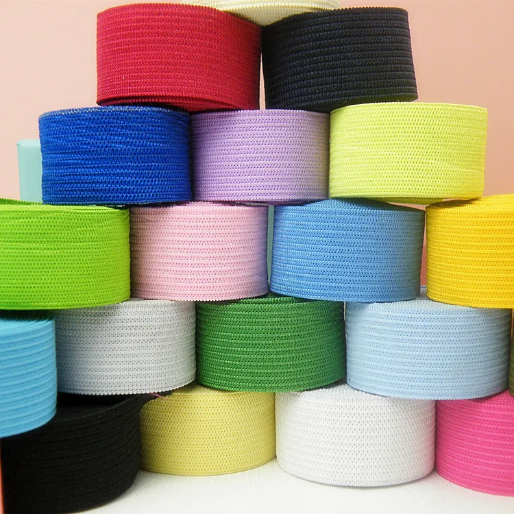 

5M Elastic Ribbon 20mm Trim Material Rubber Bands Sewing Accessories Ribbons Crafts Colored Elastic Bands Clothes elastiek YU6