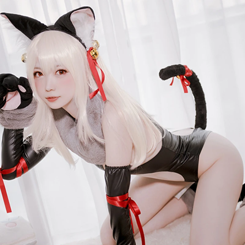 Sexy Meow Cat Jumpsuit Fate/kaleid Liner Cosplay Costume Illyasviel von Ein...