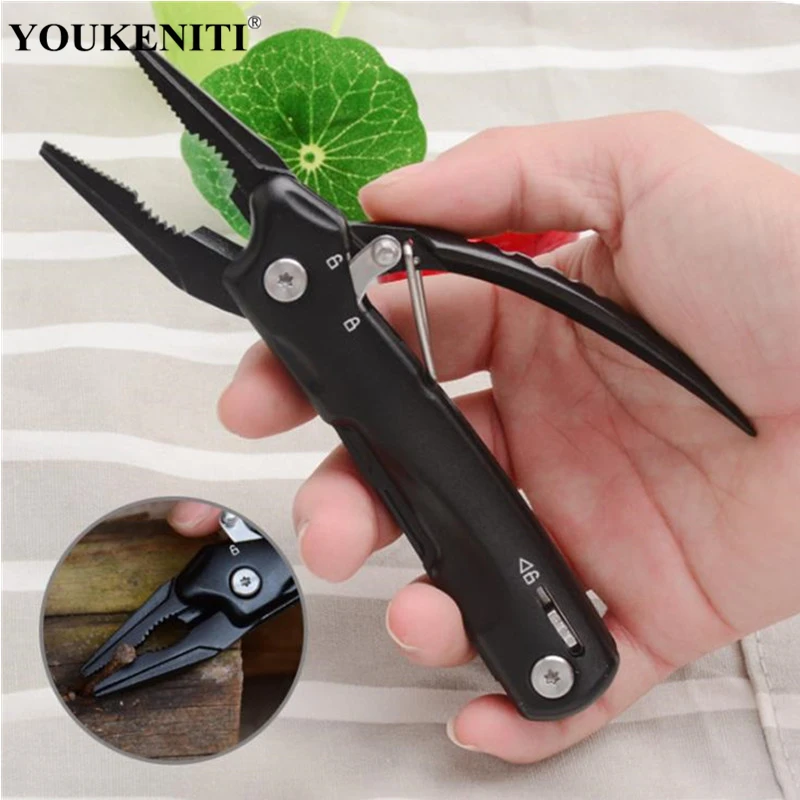 

Multi-function Outdoor Tool Pliers Clamp Black Pliers Portable Folding Tool EDC Equipment Pocket Camping Gear Kits
